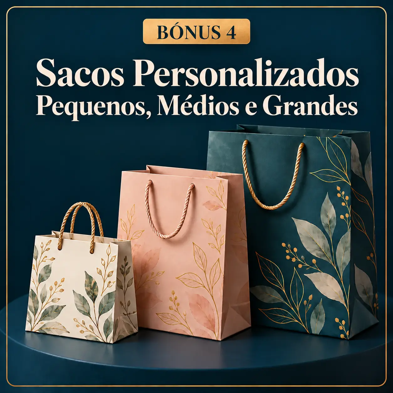 Bónus 4: Sacos Personalizados — Pequenos, Médios e Grandes
